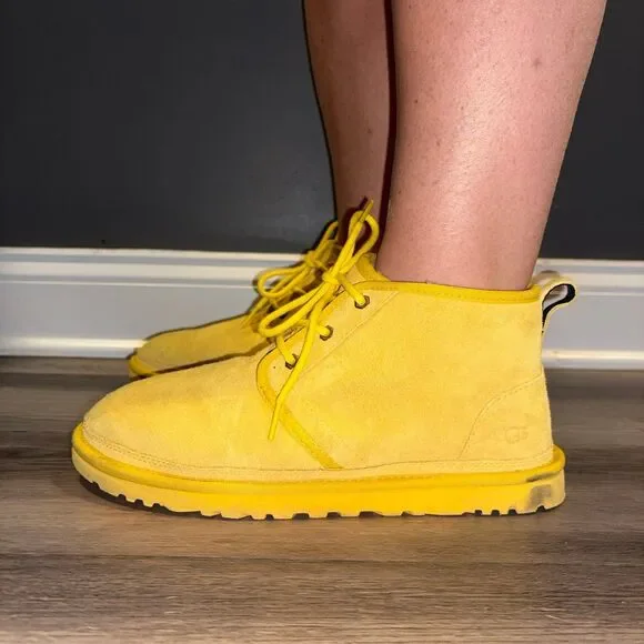 UGG Neumel Suede Chukka Ankle Boots Corn Yellow Mens Size 10 Lace Up Wool Plush UGG Neumel Suede Chukka Ankle Boots Corn Yellow Mens Size 10  main image 3